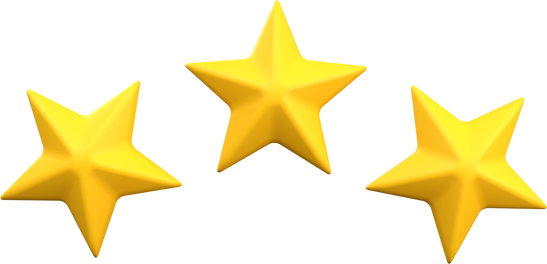 3D Three Star Icon