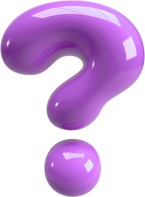 Purple 3D Bubble Inflate Question Mark