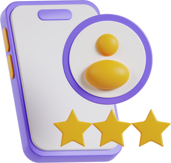 3D User Review Icon